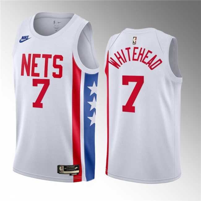 Mens Brooklyn Nets #7 Dariq Whitehead White 2023 Draft Classic Edition Stitched Basketball Jersey->brooklyn nets->NBA Jersey
